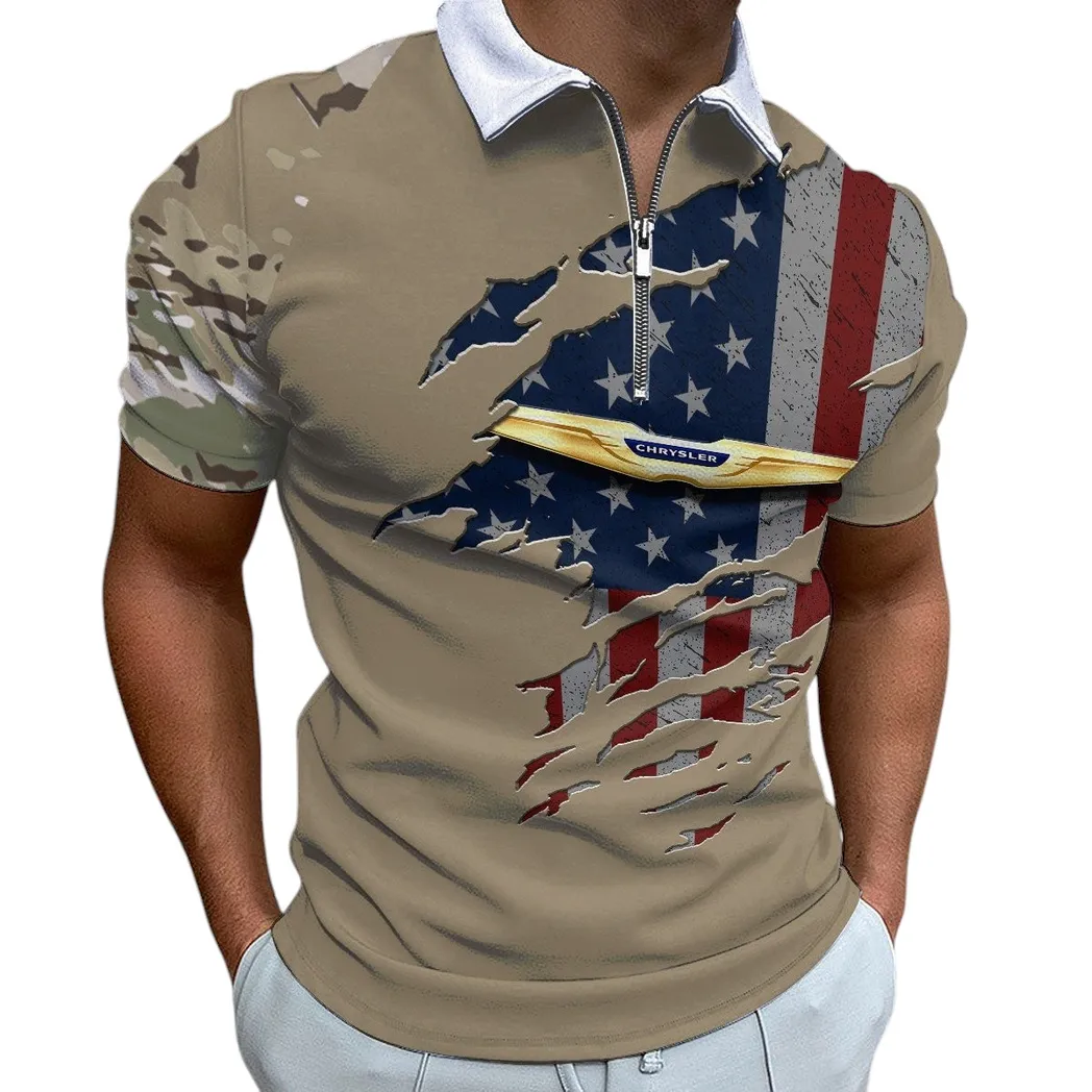 Old Iconic Car Fans Gift Zipper Polo Shirt, Shirt Exclusive Logo For Vintage Car Lovers CAR340213020-1