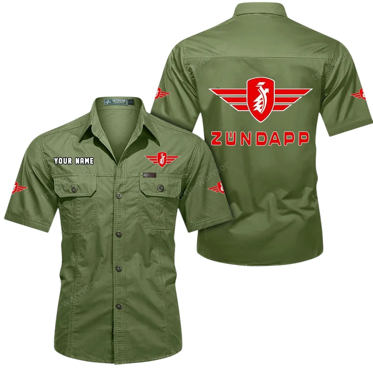 Old Motorcycles Lovers Gift Short Sleeved Shirt, Button Up Shirt Exclusive Logo For Car Owners CAR444052625821 - Fruit Green