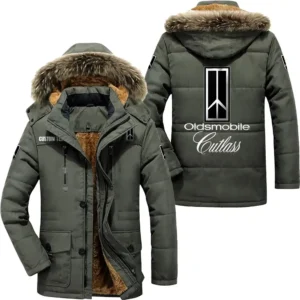Automobile Cutlass Parka hoodie, Coat with Hood Exclusive Logo For Car Motorcycles Lovers CAR7002082182 - Army Green