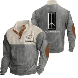 Automobile Men's Stand Up Collar Base Shirt, Collar Hoodie Exclusive Logo For Car Motorcycles Fans CAR20012145 - Grey