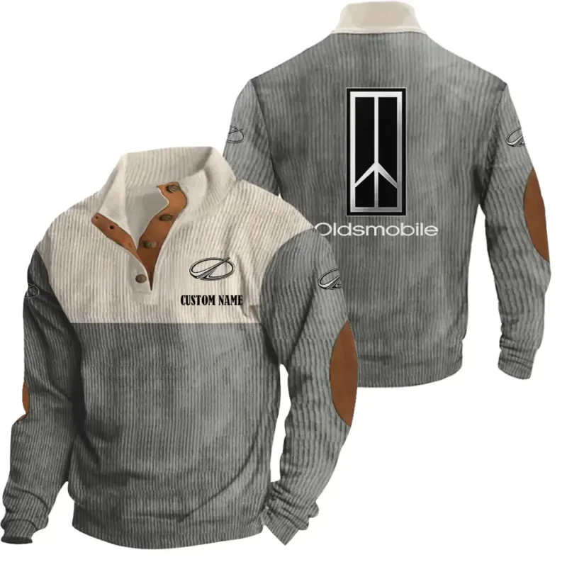 Automobile Men's Stand Up Collar Base Shirt, Collar Hoodie Exclusive Logo For Car Motorcycles Fans CAR20012145 - Grey