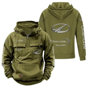 Automobile Hoodie Tactical Quarter Zip, Hoodie Exclusive Logo For Automobile Lovers - Army Green CAR96021425715-1