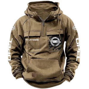 Auto Hoodie Tactical Quarter Zip, Hoodie Exclusive Logo For Auto Lovers CAR164022425177 - Khaki