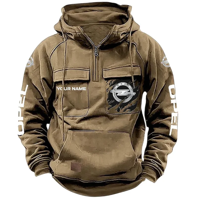 Auto Hoodie Tactical Quarter Zip, Hoodie Exclusive Logo For Auto Lovers CAR164022425177 - Khaki