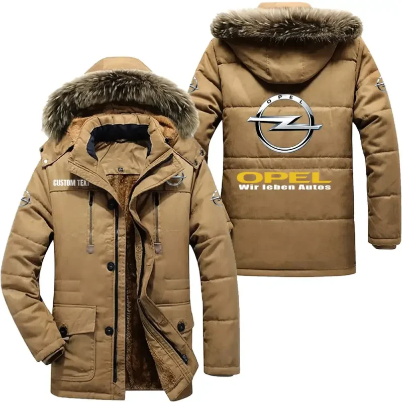 Auto Parka hoodie, Coat with Hood Exclusive Logo For Car Motorcycles Lovers CAR7002082185 - Khaki