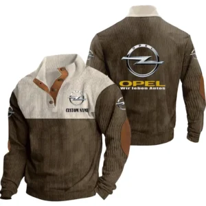 Auto Men's Stand Up Collar Base Shirt, Collar Hoodie Exclusive Logo For Car Motorcycles Fans CAR20012147 - Brown