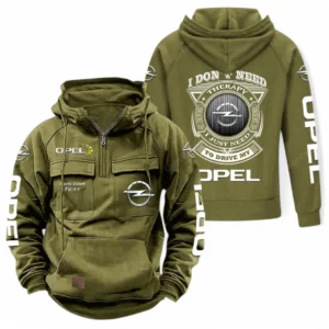 Auto Hoodie Tactical Quarter Zip, Hoodie Exclusive Logo For Car Owners CAR106021525037 - Army Green