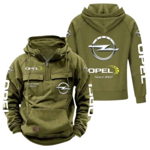 Auto Hoodie Tactical Quarter Zip, Hoodie Exclusive Logo For Auto Lovers - Army Green CAR96021425697-1