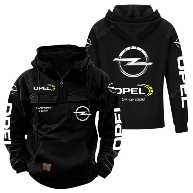 Auto Hoodie Tactical Quarter Zip, Hoodie Exclusive Logo For Auto Lovers - Black CAR96021425697-2