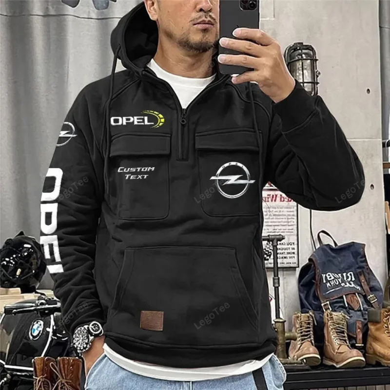 Auto Hoodie Tactical Quarter Zip, Hoodie Exclusive Logo For Auto Lovers - Black CAR96021425697-2 - Image 2