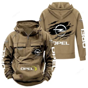 Auto Hoodie Tactical Quarter Zip, Hoodie Exclusive Logo For Auto Lovers - Khaki CAR122021425054-4