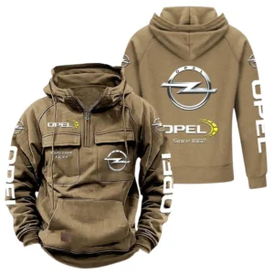 Auto Hoodie Tactical Quarter Zip, Hoodie Exclusive Logo For Auto Lovers - Khaki CAR96021425697-4