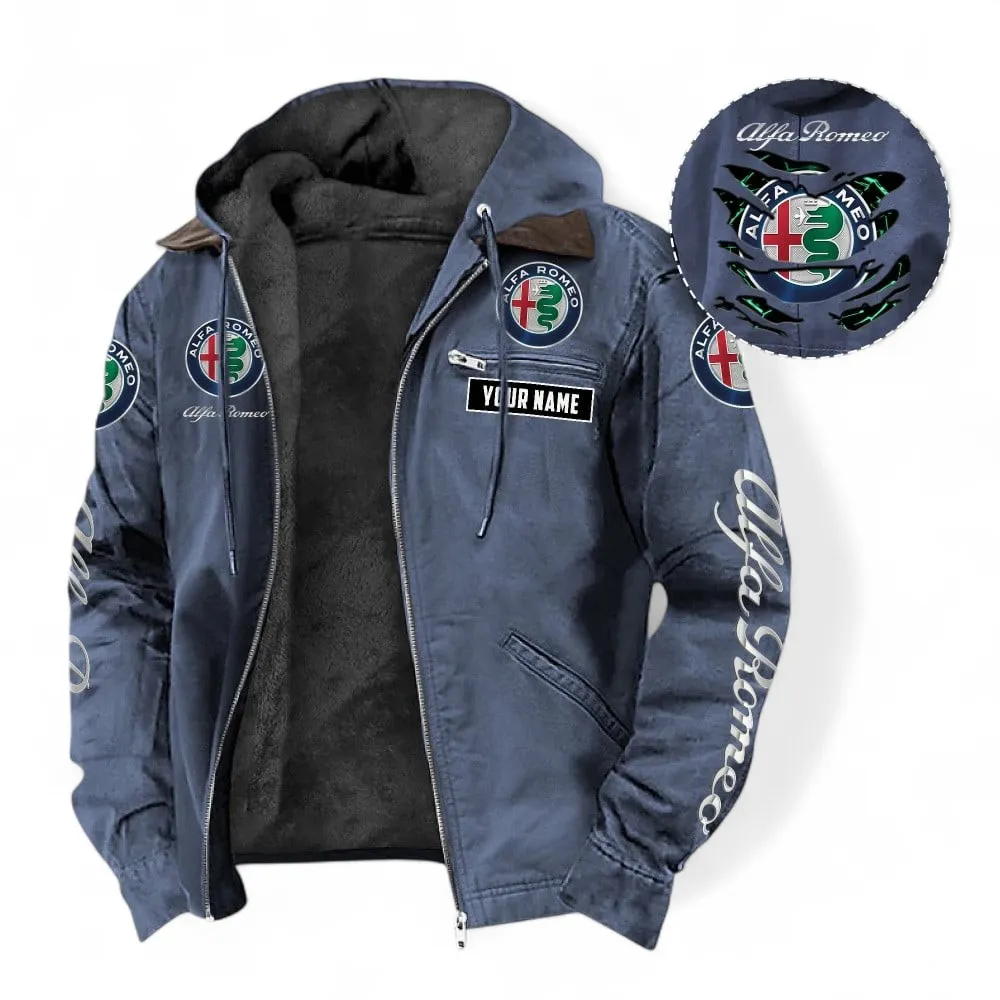Performance Car Fans Gift Hooded And Flannel Hoodie, Jacket Exclusive Logo For Car Owners, Custom Name CAR391072125699-Navy Blue