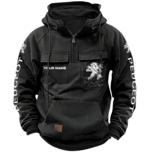 Auto Hoodie Tactical Quarter Zip, Hoodie Exclusive Logo For Auto Lovers CAR164022425157 - Black