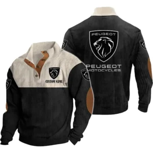 Auto Motorcycles Men's Stand Up Collar Base Shirt, Collar Hoodie Exclusive Logo For Car Motorcycles Fans CAR20012150 - Black
