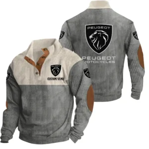 Auto Motorcycles Men's Stand Up Collar Base Shirt, Collar Hoodie Exclusive Logo For Car Motorcycles Fans CAR20012150 - Grey