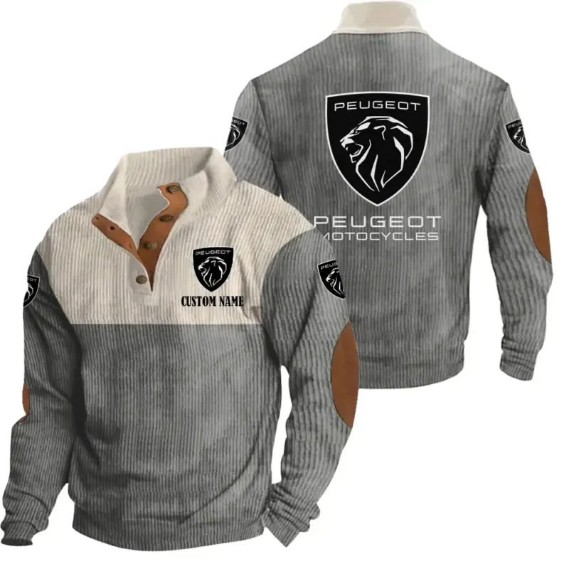 Auto Motorcycles Men's Stand Up Collar Base Shirt, Collar Hoodie Exclusive Logo For Car Motorcycles Fans CAR20012150 - Grey