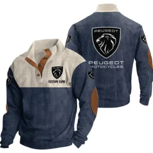Auto Motorcycles Men's Stand Up Collar Base Shirt, Collar Hoodie Exclusive Logo For Car Motorcycles Fans CAR20012150 - Navy Blue