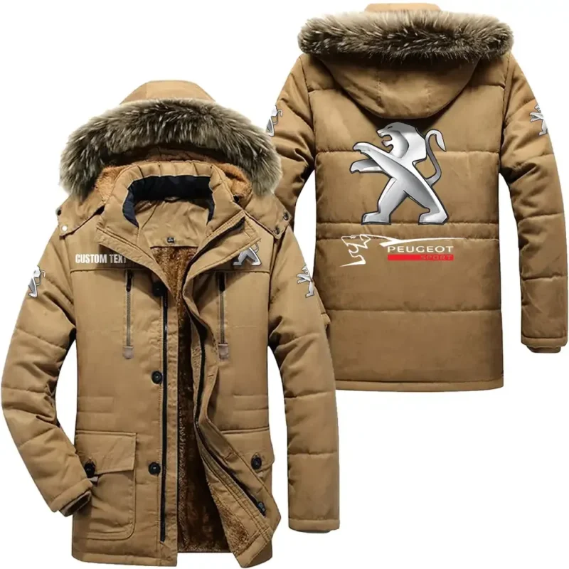 Auto Parka hoodie, Coat with Hood Exclusive Logo For Car Motorcycles Lovers CAR7002082187 - Khaki