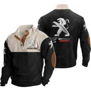 Auto Men's Stand Up Collar Base Shirt, Collar Hoodie Exclusive Logo For Car Motorcycles Fans CAR20012149 - Black