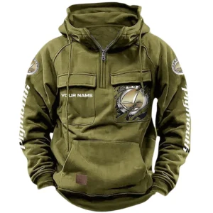 Auto Hoodie Tactical Quarter Zip, Hoodie Exclusive Logo For Auto Lovers CAR164022425181 - Army Green
