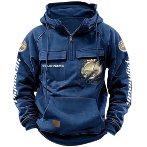 Auto Hoodie Tactical Quarter Zip, Hoodie Exclusive Logo For Auto Lovers CAR164022425181 - Dark Blue