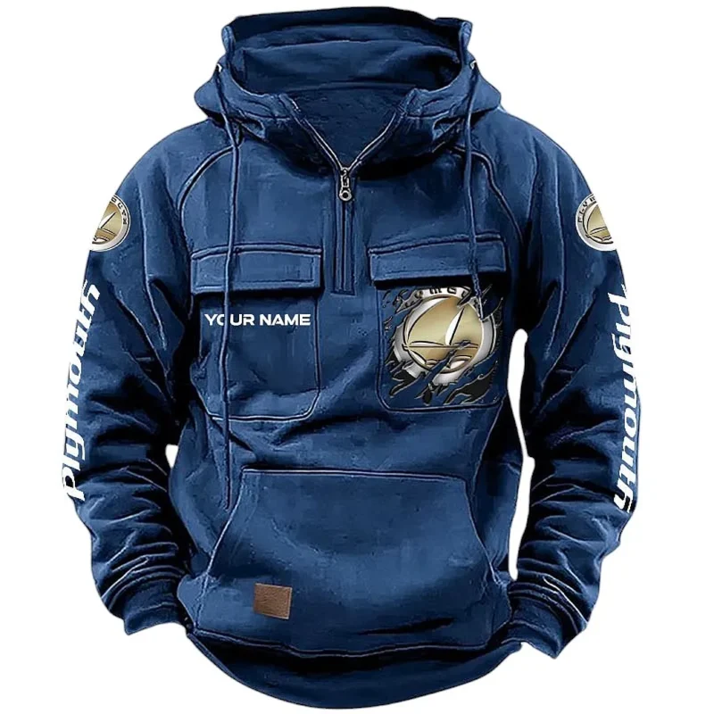 Auto Hoodie Tactical Quarter Zip, Hoodie Exclusive Logo For Auto Lovers CAR164022425181 - Dark Blue