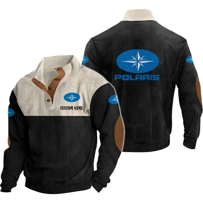 Auto Men's Stand Up Collar Base Shirt, Collar Hoodie Exclusive Logo For Car Motorcycles Fans CAR20012151 - Black