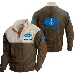 Auto Men's Stand Up Collar Base Shirt, Collar Hoodie Exclusive Logo For Car Motorcycles Fans CAR20012151 - Brown