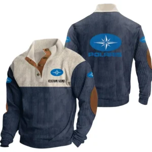 Auto Men's Stand Up Collar Base Shirt, Collar Hoodie Exclusive Logo For Car Motorcycles Fans CAR20012151 - Navy Blue