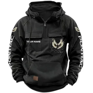 Auto Hoodie Tactical Quarter Zip, Hoodie Exclusive Logo For Auto Lovers CAR164022425142 - Black