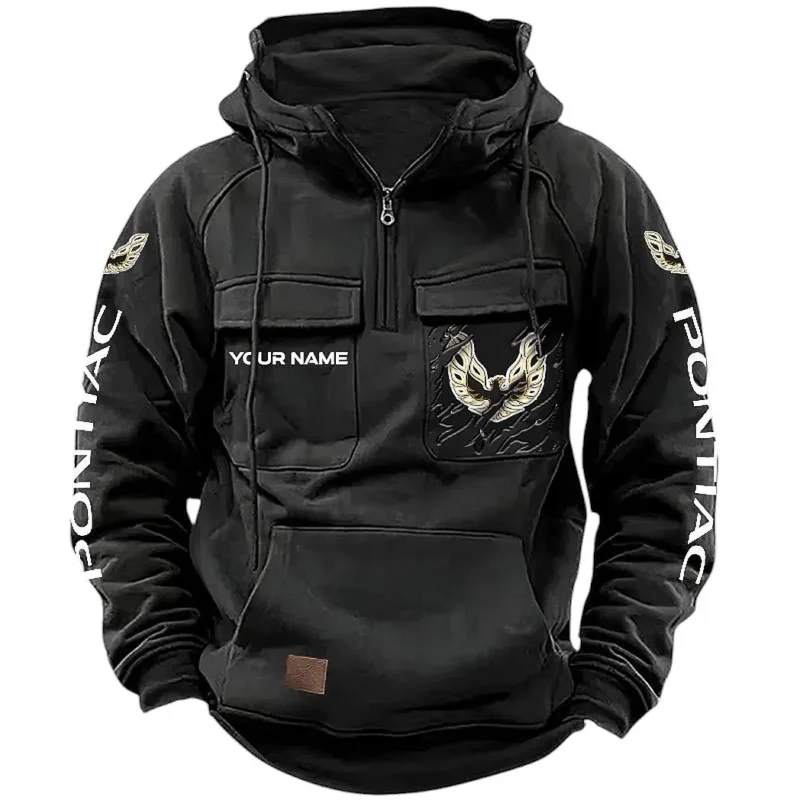 Auto Hoodie Tactical Quarter Zip, Hoodie Exclusive Logo For Auto Lovers CAR164022425142 - Black