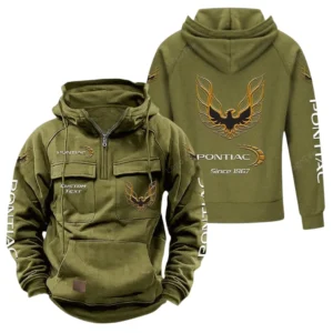 Auto Hoodie Tactical Quarter Zip, Hoodie Exclusive Logo For Auto Lovers - Army Green CAR96021425721-1