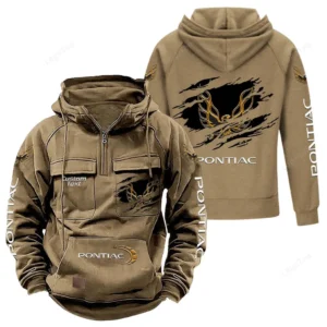 Auto Hoodie Tactical Quarter Zip, Hoodie Exclusive Logo For Auto Lovers - Khaki CAR122021425047-4