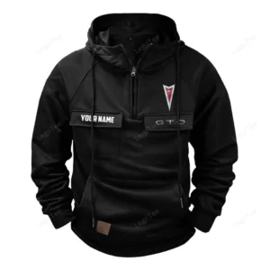 Auto Retro Auto Hoodie Tactical Quarter Zip, Hoodie Exclusive Logo For Auto Retro Auto Lovers - Black CAR109021425363-2