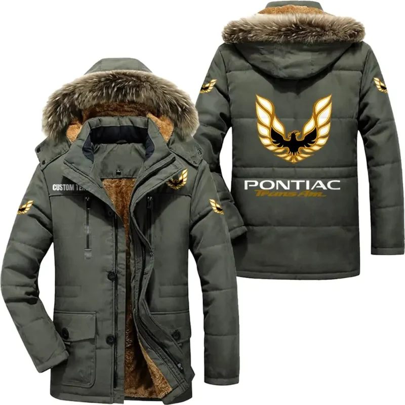 Auto Trans Am Parka hoodie, Coat with Hood Exclusive Logo For Car Motorcycles Lovers CAR7002082193 - Army Green