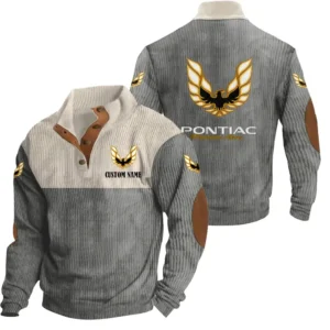Auto Trans Am Men's Stand Up Collar Base Shirt, Collar Hoodie Exclusive Logo For Car Motorcycles Fans CAR20012155 - Grey