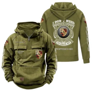 Sports Car Legend Hoodie Tactical Quarter Zip, Hoodie Exclusive Logo For Car Owners CAR106021525003 - Army Green