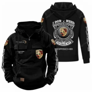 Sports Car Legend Hoodie Tactical Quarter Zip, Hoodie Exclusive Logo For Car Owners CAR106021525003 - Black