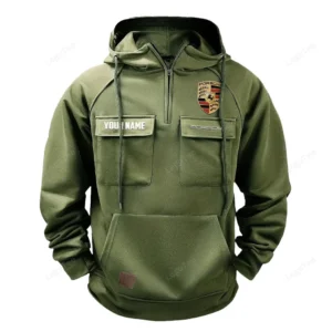 Sports Car Legend Hoodie Tactical Quarter Zip, Hoodie Exclusive Logo For Sports Car Legend Lovers - Army Green CAR109021425338-1