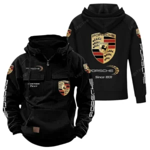 Sports Car Legend Hoodie Tactical Quarter Zip, Hoodie Exclusive Logo For Sports Car Legend Lovers - Black CAR96021425670-2
