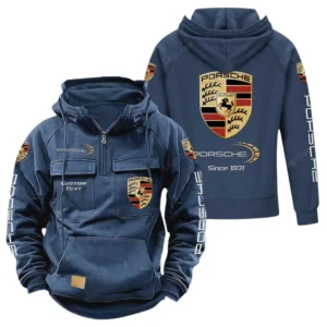 Sports Car Legend Hoodie Tactical Quarter Zip, Hoodie Exclusive Logo For Sports Car Legend Lovers - Dark Blue CAR96021425670-3