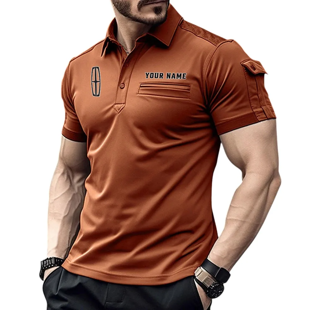 Premium Ride Auto Fans Gift Pocket Polo Shirt, Polo Shirt Exclusive Logo For Premium Ride Auto Fan, Custom Name CAR445060325055 - Orange