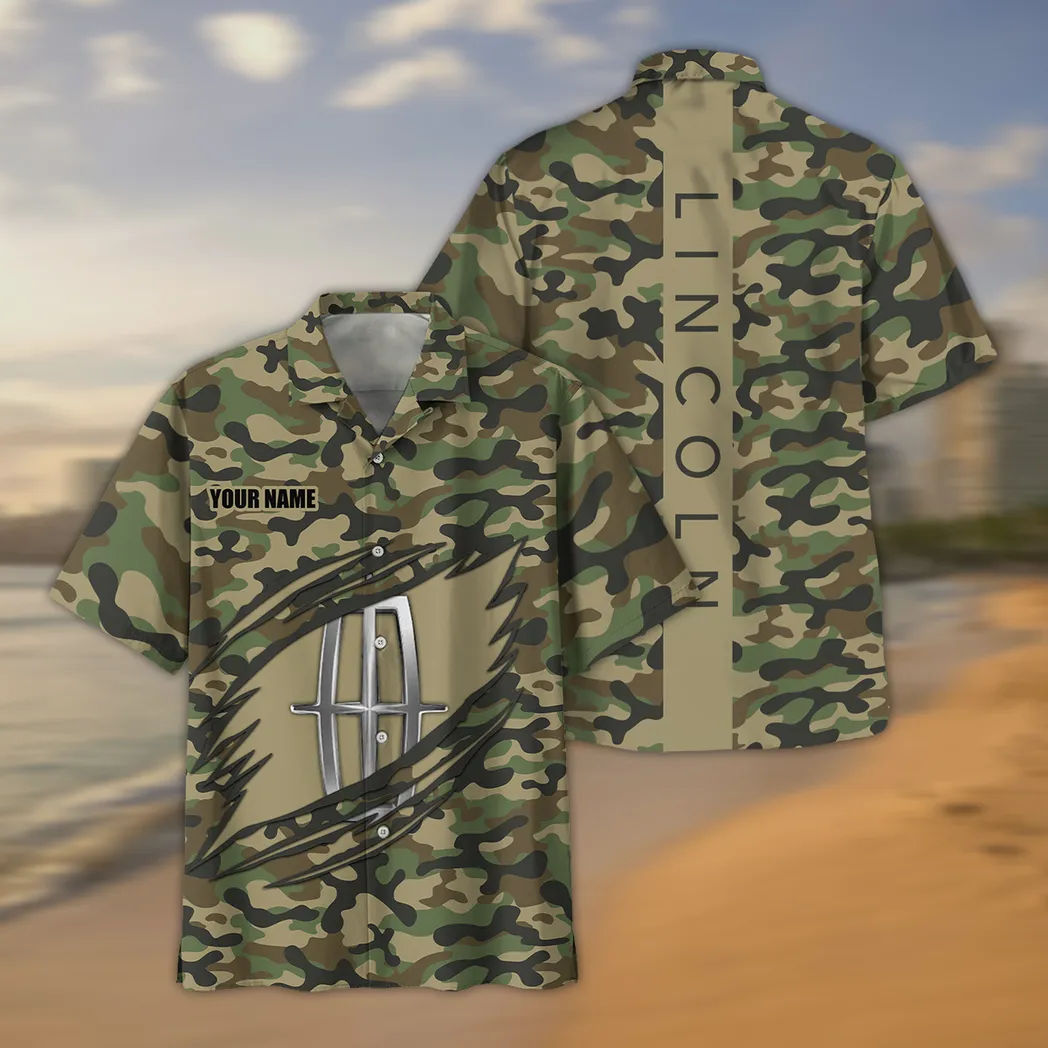 Premium Ride Auto Lovers Gift Hawaiian Shirt, Button up Shirt Camo Style For Car Owners, Custom Name CAR210040825717