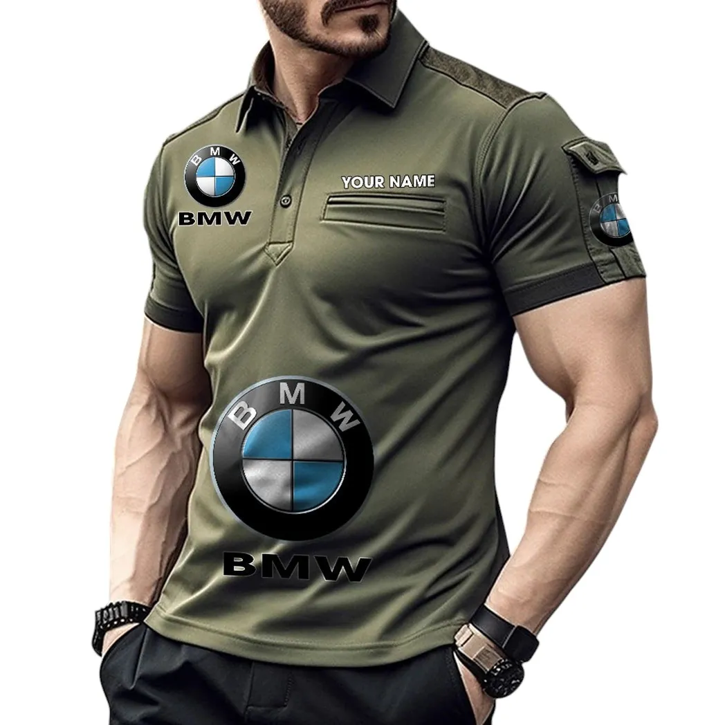 Racing Car Fans Gift Pocket Polo Shirt, Polo Shirt Exclusive Logo For Racing Car Fan, Custom Name CAR450051325333 - Green