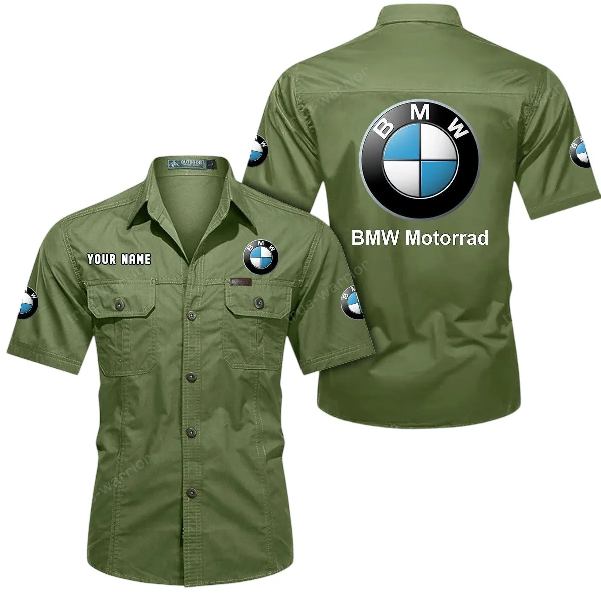 Racing Sport Car Lovers Gift Short Sleeved Shirt, Button Up Shirt Exclusive Logo For Car Owners CAR444052625873 - Fruit Green