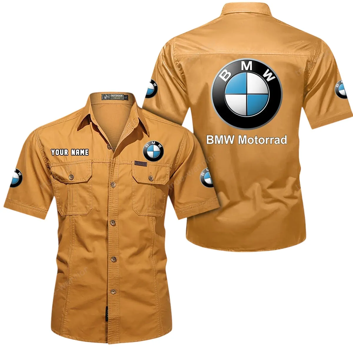 Racing Sport Car Lovers Gift Short Sleeved Shirt, Button Up Shirt Exclusive Logo For Car Owners CAR444052625873 - Turmeric