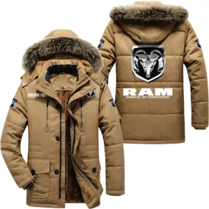 Ram Parka hoodie, Coat with Hood Exclusive Logo For Car Motorcycles Lovers CAR7002082195 - Khaki