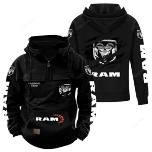 Truck Hoodie Tactical Quarter Zip, Hoodie Exclusive Logo For Truck Lovers - Black CAR122021425017-2