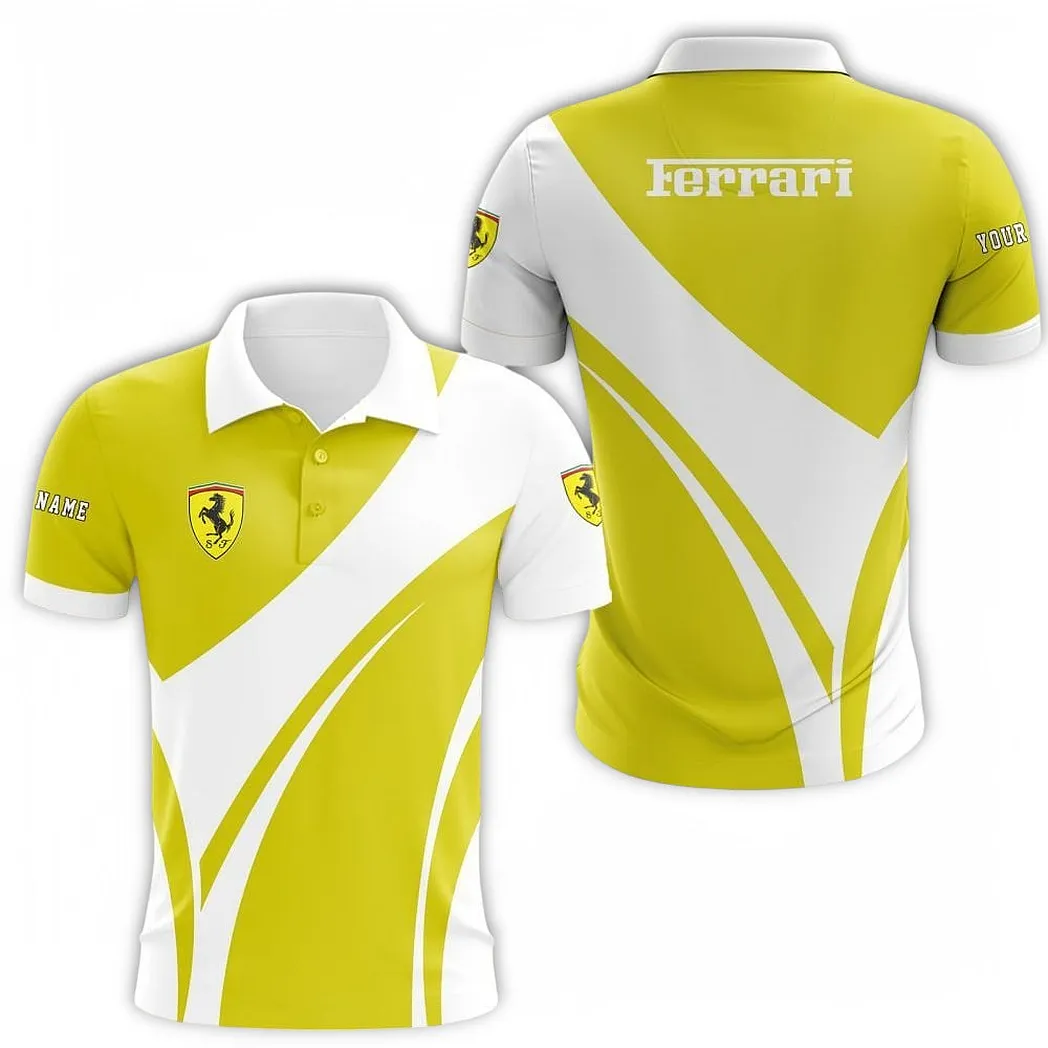 Red Racing Legend Fans Gift Polo Shirt, Polo Shirt Classic Style For Car Owners, Custom Name CAR73021525688-2